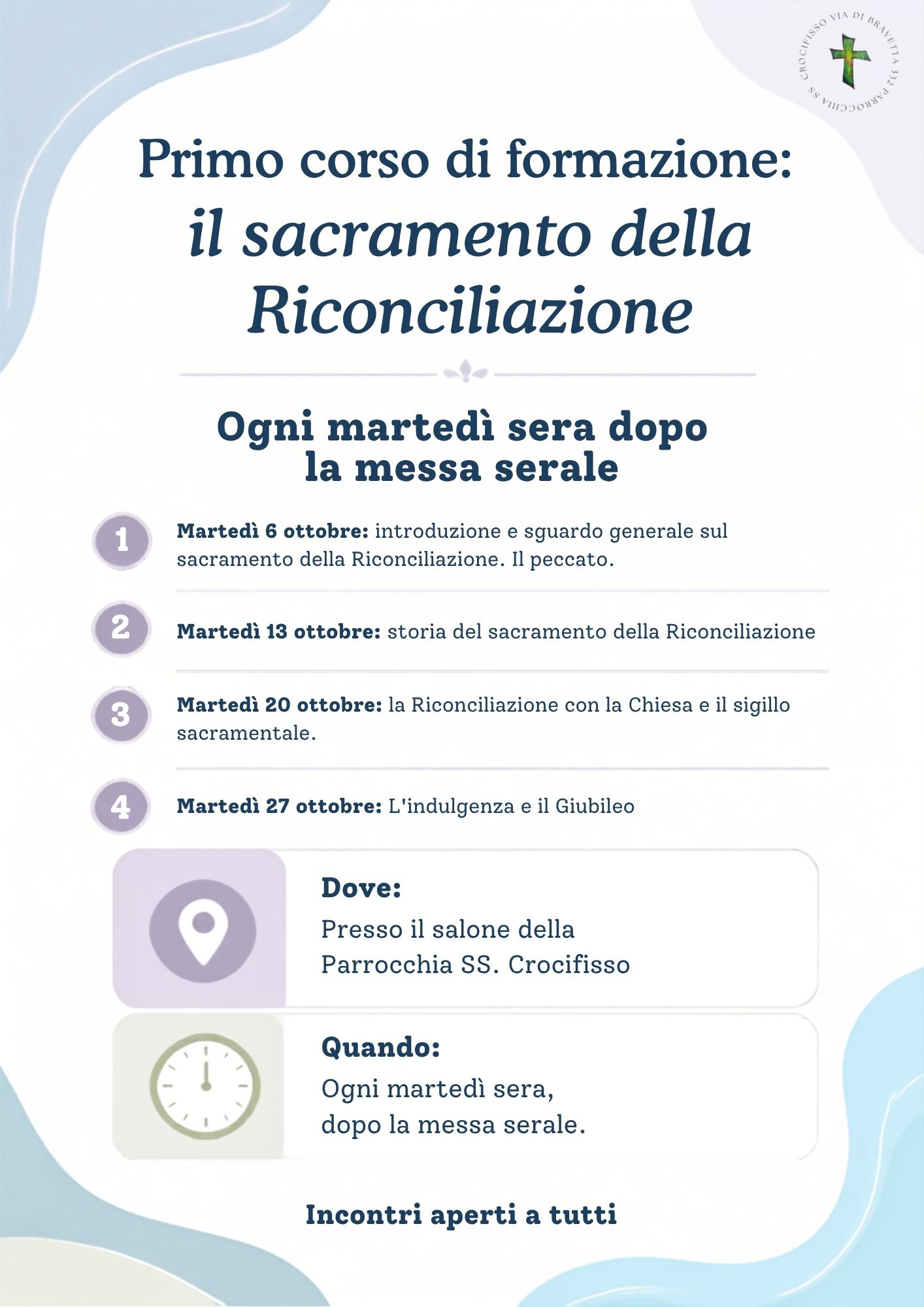 Primo corso: il sacramento della Riconciliazione