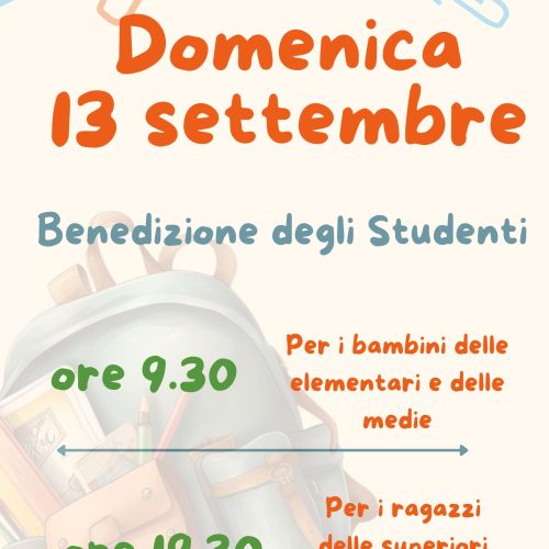 Benedizione degli studenti