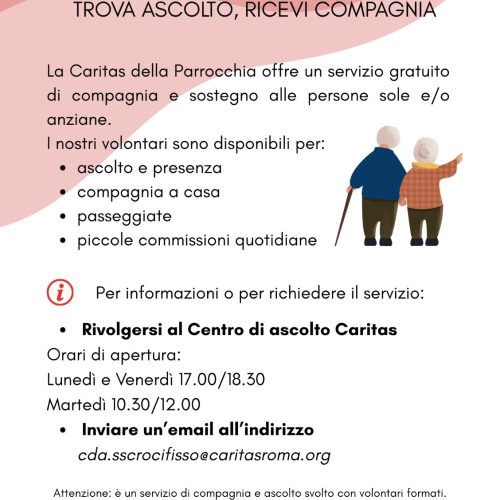 Trova ascolto, ricevi compagnia